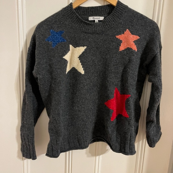 Madewell GUC gray starry night pullover sweater size small - Picture 4 of 4